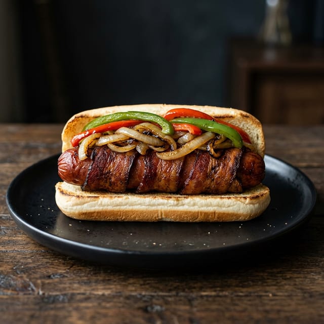 Big Blind Bacon-Wrapped Hot Dog.