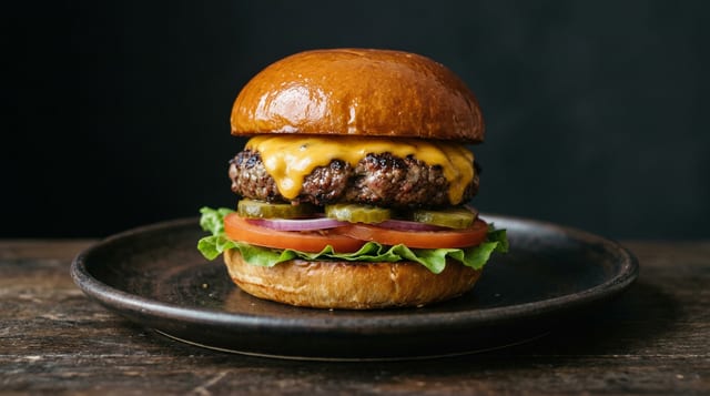 High Roller Cheeseburger.