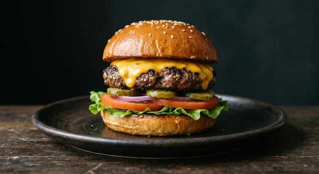 High Roller Cheeseburger.