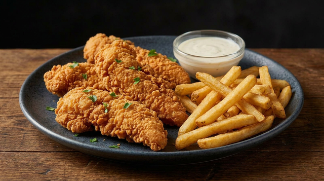 Three Card Chicken Tenders.